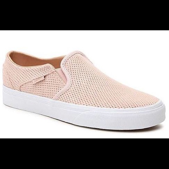 pink van slip on shoes